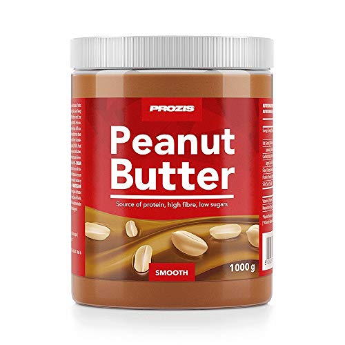 Prozis Peanut Butter 1kg - Deliciosa y de Textura Cremosa - Fuente Natural de Proteína - Apta para Dietas Veganas, Kosher y Halal - Sin Sal Añadida y Sin Grasas Trans