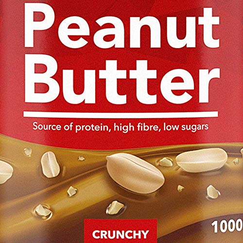 Prozis Peanut Butter 1kg - Deliciosa y de Textura Crujiente - Fuente Natural de Proteína - Apta para Dietas Veganas, Kosher y Halal - Sin Sal Añadida y Sin Grasas Trans