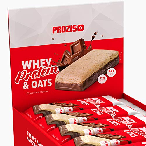 Prozis Whey Protein & Oats, Sabor Frambuesa - 12 Unidades de 80 g