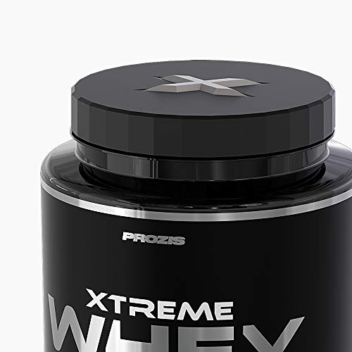 Prozis Xtreme Whey Protein SS Aumenta el Crecimiento y el Mantenimiento de la Masa Muscular, Suplemento Vegetariano con BCAA, Glutamina y Vitaminas, Fresa - 2000 g