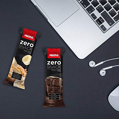 Prozis Zero Snack Barra Rico En Proteína y Bajo en Hidratos de Carbono y Azúcares, Chocolate Blanco con Frambuesas - 12 x 35 g