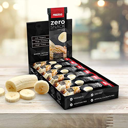 Prozis Zero Snack Barra Rico En Proteína y Bajo en Hidratos de Carbono y Azúcares, Magdalena de Plátano - 12 x 35 g Prozis Zero Snack Barra Rico En Proteína y Bajo en Hidratos de Carbono y Azúcares, Magdalena de Plátano - 12 x 35 g
