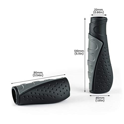 prunus Puños Bicicleta Caucho ergonómicos Antideslizantes puños para Manillar de MTB Bicicleta de montaña Mountain Bike (Negro(130mm+90mm)) prunus Puños Bicicleta Caucho ergonómicos Antideslizantes puños para Manillar de MTB Bicicleta de montaña Mountain Bike (Negro(130mm+90mm))