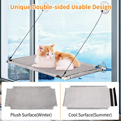 pueikai Hamaca Ventana de Gato, Hamaca Ventosa para Gato, Percha de Ventana Grande para Gatos con Ventosas de Perilla Resistentes, Cama de Gato Colgante para Tomar el Sol, Soportar hasta 50LBS pueikai Hamaca Ventana de Gato, Hamaca Ventosa para Gato, Percha de Ventana Grande para Gatos con Ventosas de Perilla Resistentes, Cama de Gato Colgante para Tomar el Sol, Soportar hasta 50LBS
