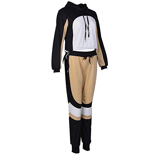Puimentiua Conjunto de Chándal para Mujer Traje de 2 Piezas de Ropa Deportiva Top Sudadera con Capucha de Manga Larga y Pantalones Ajustados para Gimnasio Puimentiua Conjunto de Chándal para Mujer Traje de 2 Piezas de Ropa Deportiva Top Sudadera con Capucha de Manga Larga y Pantalones Ajustados para Gimnasio