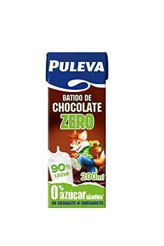 Puleva Batido Chocolate 0 % Azúcares Añadidos - Pack de 6 x 200 ml - Total: 1.2 l