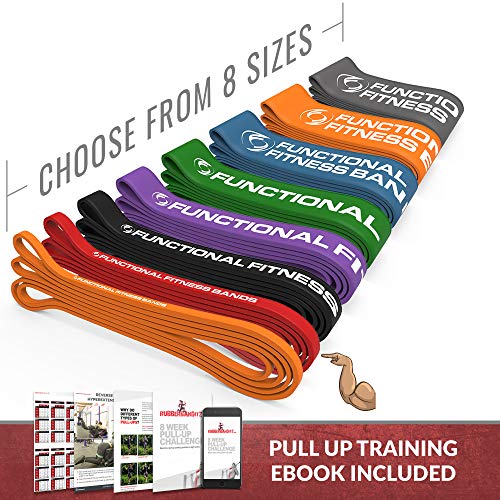 Pull up Band - #2 - 20 - 35 lbs. (9 - 16 kg) Resistance with Pullup PDF - Resistance. For Assisted Pull-Ups Muscle Ups Calisthenics CrossFit Powerlifting Physical Therapy Pilates Stretching Street Workouts Full-Body Functional Fitness Workouts