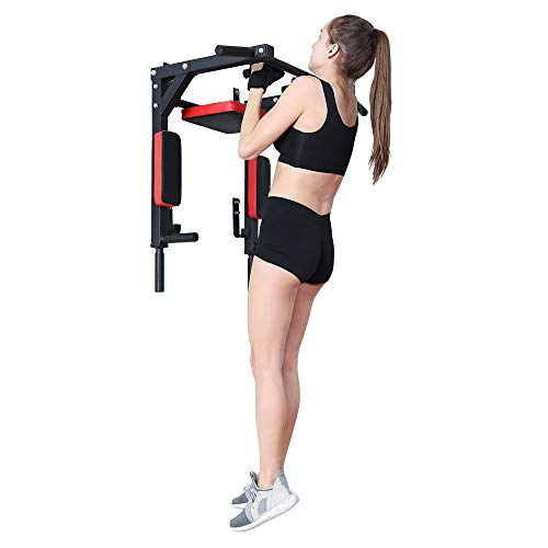 Pull up Fitness - Barra Dominadas Pared - Pull Up Bar - Barra de Dominadas Multifuncional - Barra para Dominadas Multiagarre - Maquina de Dominadas - Aparato Estacion Fondos Flexiones Pull Up Bar