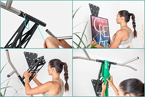 PULLUP & DIP Barra de Dominadas y Dips Premium, Barra Dominadas Móvil para Pared en Casa y Exteriores en Arbol y Poste, Interior + Exterior (Montaje de Pared y árbol/Poste) PULLUP & DIP Barra de Dominadas y Dips Premium, Barra Dominadas Móvil para Pared en Casa y Exteriores en Arbol y Poste, Interior + Exterior (Montaje de Pared y árbol/Poste)