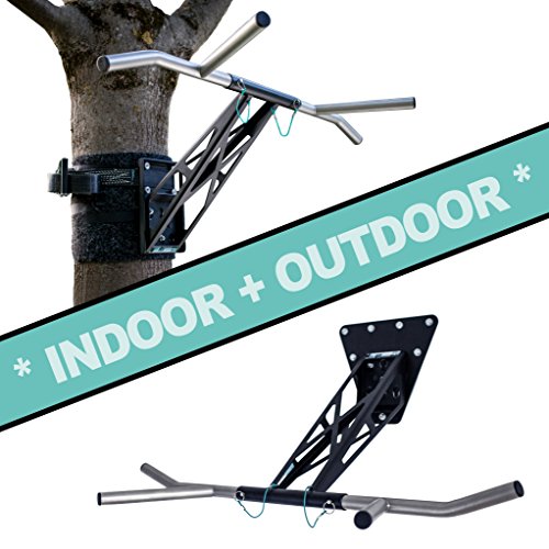 PULLUP & DIP Barra de Dominadas y Dips Premium, Barra Dominadas Móvil para Pared en Casa y Exteriores en Arbol y Poste, Interior + Exterior (Montaje de Pared y árbol/Poste) PULLUP & DIP Barra de Dominadas y Dips Premium, Barra Dominadas Móvil para Pared en Casa y Exteriores en Arbol y Poste, Interior + Exterior (Montaje de Pared y árbol/Poste)