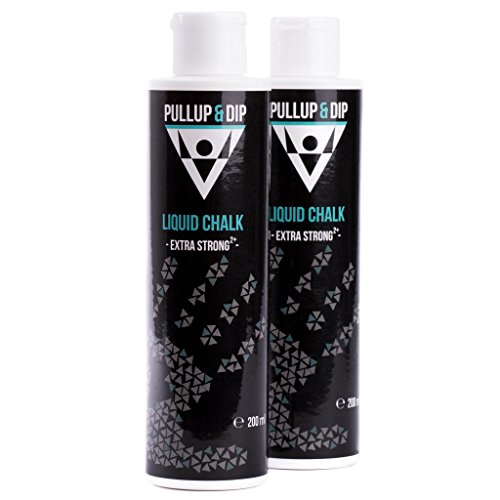 PULLUP & DIP Magnesio Liquido, Tiza Liquida para un Agarre Escalada, Gimnasio, Levantar Pesas, Bouldering, Crossfit, Calistenia, Liquid Chalk (2 x 200 ml) PULLUP & DIP Magnesio Liquido, Tiza Liquida para un Agarre Escalada, Gimnasio, Levantar Pesas, Bouldering, Crossfit, Calistenia, Liquid Chalk (2 x 200 ml)