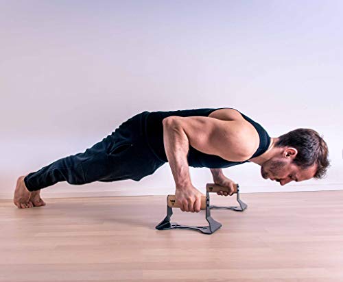 PULLUP & DIP Soporte para Flexiones con Mango de Madera Ergonómico y Acero de Alta Resistencia – Push Up Bars Barras Paralelas Antideslizantes para Calistenia PULLUP & DIP Soporte para Flexiones con Mango de Madera Ergonómico y Acero de Alta Resistencia – Push Up Bars Barras Paralelas Antideslizantes para Calistenia