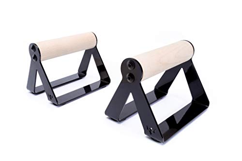PULLUP & DIP Soporte para Flexiones con Mango de Madera Redondos y Acero de Alta Resistencia – Push Up Bars, Barras Paralelas, Barras de Flexiones de Manos Para Calistenia y Entrenamiento Físico PULLUP & DIP Soporte para Flexiones con Mango de Madera Redondos y Acero de Alta Resistencia – Push Up Bars, Barras Paralelas, Barras de Flexiones de Manos Para Calistenia y Entrenamiento Físico