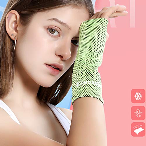 Pulsera de verano de seda de hielo de enfriamiento de malla de protección solar antideslizante pulsera de sudor banda Pulsera de verano de seda de hielo de enfriamiento de malla de protección solar antideslizante pulsera de sudor banda