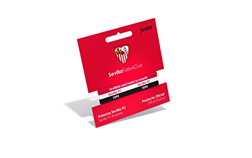 Pulsera Sevilla Fútbol Club Classic Tricolor Junior para Mujer y Niño | Pulsera Sevillista de silicona | Apoya al Sevilla con un producto oficial | SFC