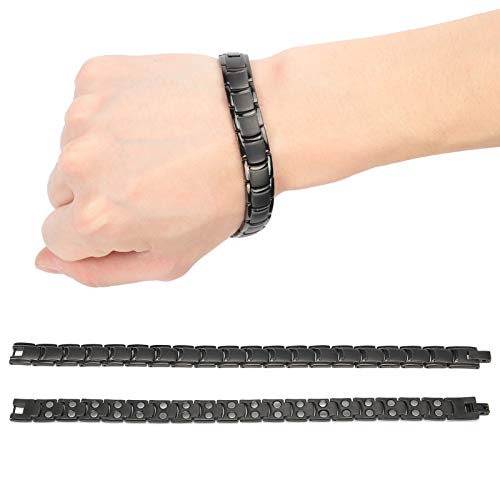 Pulseras magnéticas Pulsera de acero inoxidable Terapia magnética Cadena de mano Cuidado de la salud Accesorios de joyería Alivio del dolor para la artritis y el síndrome del túnel carpiano