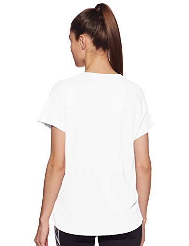 PUMA Active Logo tee T-Shirt, Mujer, Blanco (White/Cotton Black), XS