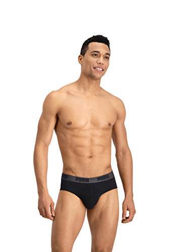 Puma Basic Brief 2P - Calzoncillos para hombre, color negro, talla XL