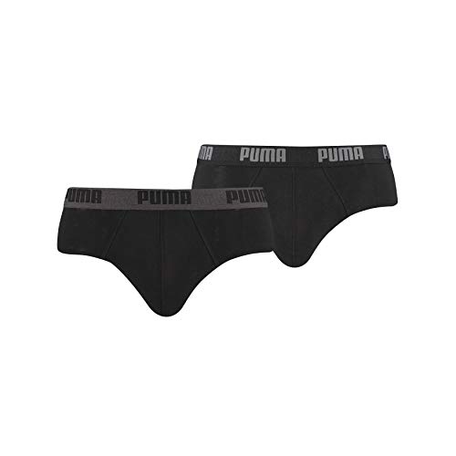 Puma Basic Brief 2P - Calzoncillos para hombre, color negro, talla XL