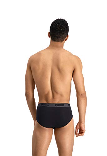 Puma Basic Brief 2P - Calzoncillos para hombre, color negro, talla XL