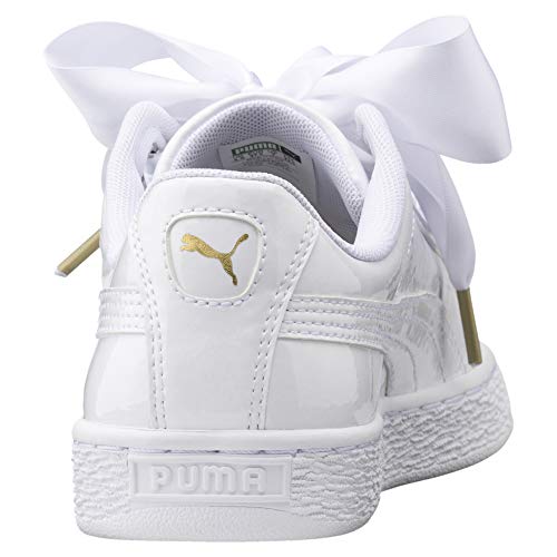 PUMA Basket Heart Patent Wn'S, Zapatillas Mujer, Blanco White White, 40 EU