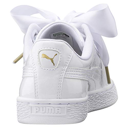 PUMA Basket Heart Patent Wn'S, Zapatillas Mujer, Blanco White White, 42.5 EU PUMA Basket Heart Patent Wn'S, Zapatillas Mujer, Blanco White White, 42.5 EU