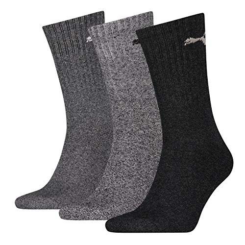 Puma - Calcetines de deporte para hombre, talla 39-42, color gris