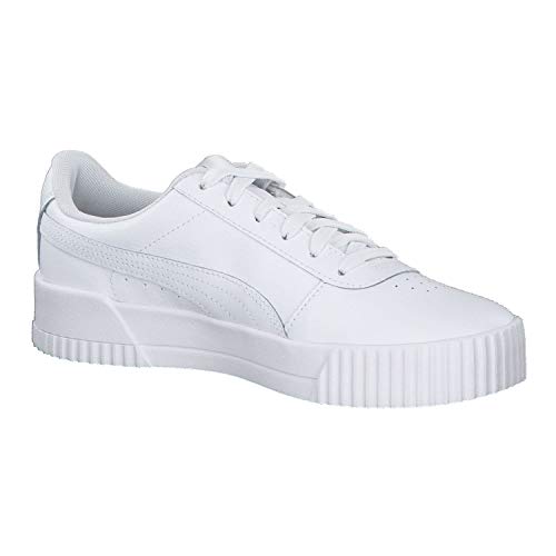 PUMA Carina L, Zapatillas Mujer, Blanco White/White/Silver, 38 EU