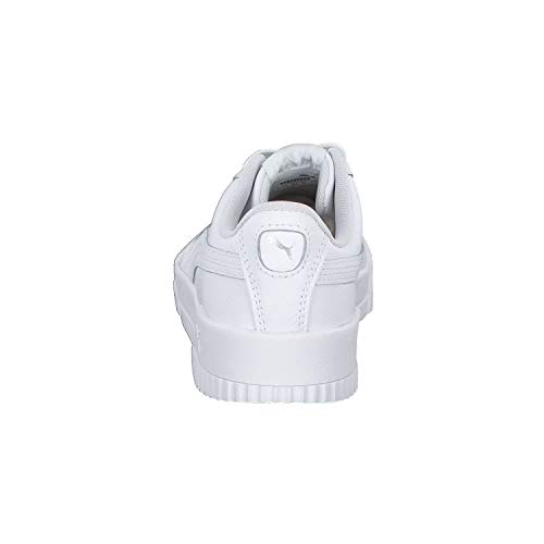 PUMA Carina L, Zapatillas Mujer, Blanco White/White/Silver, 38.5 EU
