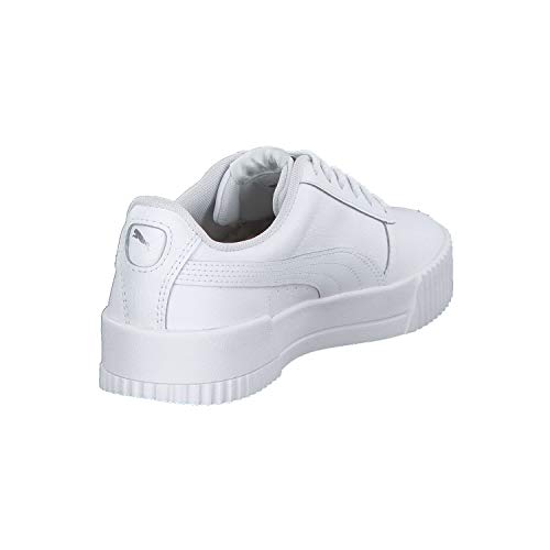 PUMA Carina L, Zapatillas Mujer, Blanco White/White/Silver, 39 EU PUMA Carina L, Zapatillas Mujer, Blanco White/White/Silver, 39 EU