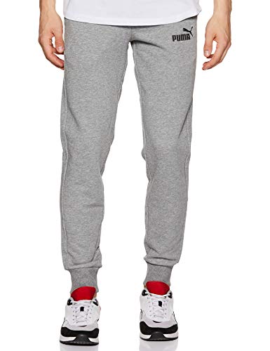 PUMA ESS Logo Pants TR cl Pants, Hombre, Medium Gray Heather, M