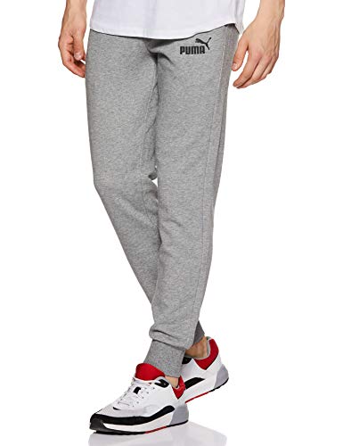 PUMA ESS Logo Pants TR cl Pants, Hombre, Medium Gray Heather, M