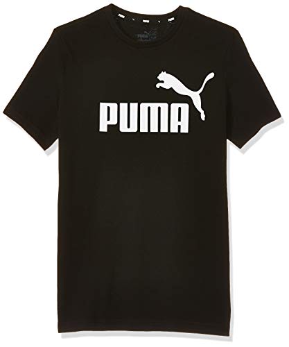 PUMA ESS Logo tee B T-Shirt, Niños, Cotton Black, 152