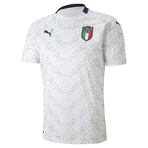 PUMA FIGC Away Shirt Replica Maillot, Hombre, Puma White-Peacoat, L