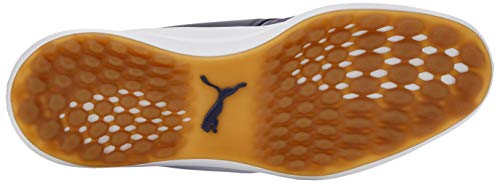 PUMA Ignite Nxt Disc, Zapatos de Golf Hombre, Gris (Peacoat Team Gold/White), 41 EU