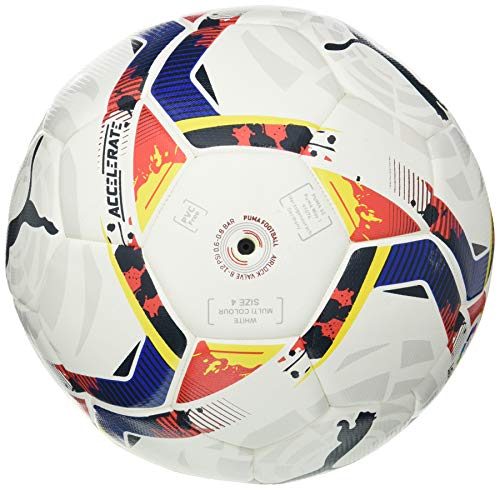 PUMA LaLiga 1 Accelerate Hybrid Ball Balón de Fútbol, Unisex-Adult, White-Multi Colour, 5 PUMA LaLiga 1 Accelerate Hybrid Ball Balón de Fútbol, Unisex-Adult, White-Multi Colour, 5