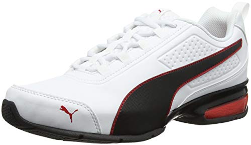 PUMA Leader VT SL, Zapatillas Unisex Adulto, Blanco (White/Black/Flame Scarlet), 44.5 EU