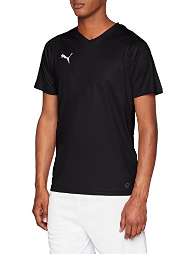 Puma Liga Core H Camiseta de Manga Corta, Hombre, Negro/Blanco Black White, M