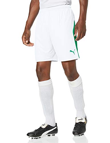 PUMA LIGA Shorts Pants, Hombre, White-Pepper Green, S PUMA LIGA Shorts Pants, Hombre, White-Pepper Green, S