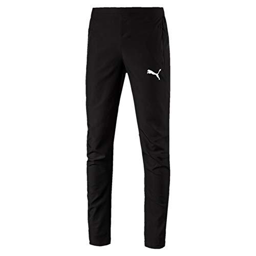 Puma Liga Sideline Woven P Pantalones, Hombre, Negro Black White, L Puma Liga Sideline Woven P Pantalones, Hombre, Negro Black White, L