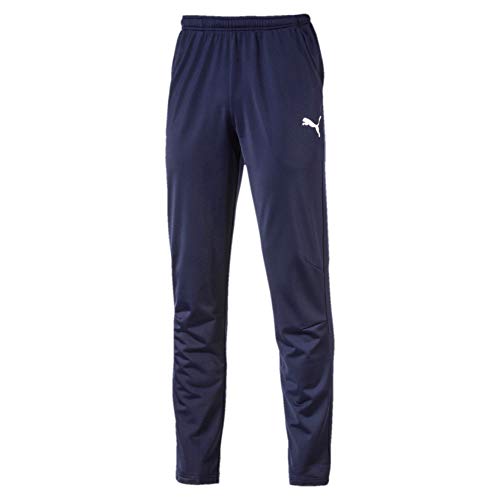 PUMA Liga Training Pant Core Pantalones, Hombre, Azul (Azul Oscuro Blanco), L