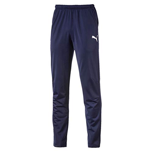 PUMA Liga Training Pant Core Pantalones, Hombre, Azul (Azul Oscuro Blanco), L PUMA Liga Training Pant Core Pantalones, Hombre, Azul (Azul Oscuro Blanco), L
