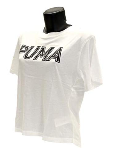 PUMA Modern Sports Logo tee Camiseta, Mujer, White, M