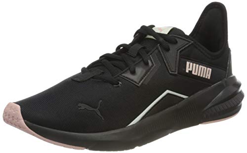 PUMA Platinum Shimmer Wn's, Zapatillas de Gimnasio Mujer, Negro Black/Peachskin, 37 EU