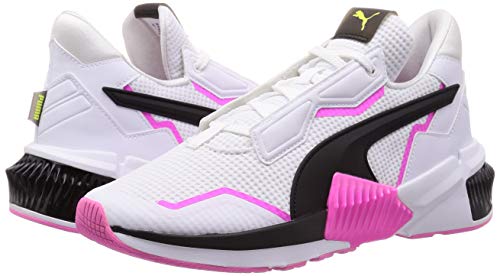 PUMA Provoke XT WN'S, Zapatillas de Gimnasio Mujer, Blanco White Black/Luminous Pink, 41 EU