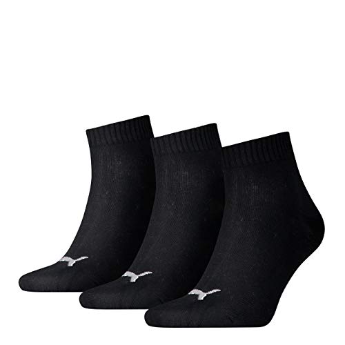 Puma Quarter Plain, Calcetín Unisex Adulto, Negro (Black), 39-42, (Pack de 3)