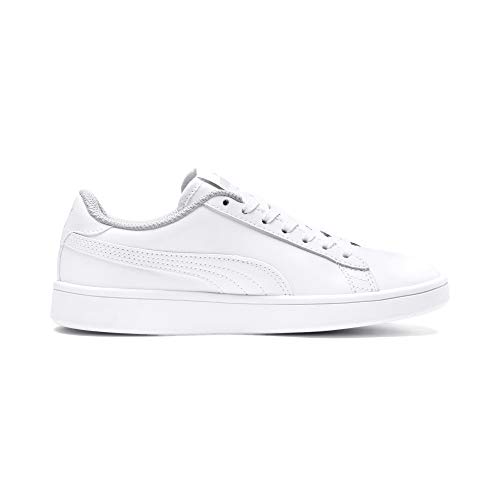 PUMA Smash V2 L Jr, Zapatillas Unisex Adulto, Blanco White White, 36 EU