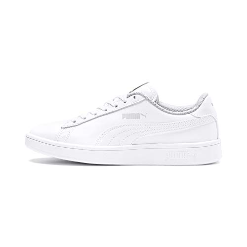 PUMA Smash V2 L Jr, Zapatillas Unisex Adulto, Blanco White White, 36 EU