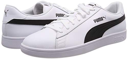 PUMA Smash V2 L, Zapatillas Unisex Adulto, Blanco White Black, 45 EU