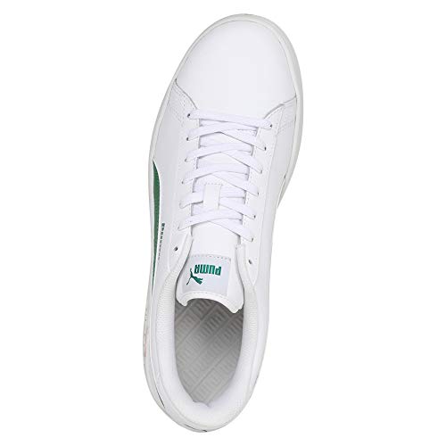 PUMA Smash V2 L, Zapatillas Unisex Adulto, Blanco White/Amazon Green, 42 EU